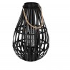 Lanterne Goutte Bambou Noir H.70cm