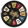 Horloge Industrielle Multicolore 60cm