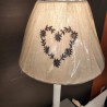 Lampe en bois blanc coeur H.59cm