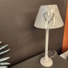 Lampe en bois blanc coeur H.59cm