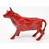 Sculpture Origami Taureau Rouge