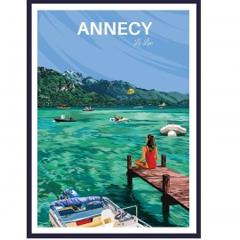 Tableau Poster Lac d'Annecy 50x70