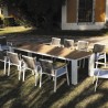 Table de repas Creta Alu et Teck Outdoor 