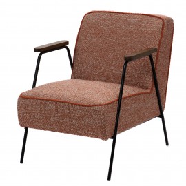 Fauteuil Huggy tissu Chiné Rouge