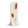 Vase Verre Design Rouge H.36
