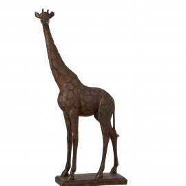 Statue Girafe h82 sur socle