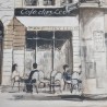 Tableau Café chez Leon 60x80