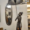 Miroir Ovale aluminium Gris 100cm