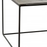 Table Basse Victoire Rectangle Aluminium Gris Foncé