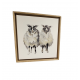 Tableau Deux Moutons 34x34