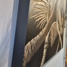 Tableau en Bois Sculpté Palmier Noir 120 x 90 cm