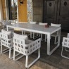 Table 180x90 Milan Aluminium Blanc