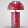 Lampe Champignon en Verre Rouge H.42cm