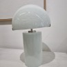 Lampe Champignon en Verre Blanc H.42cm