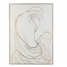 Tableau Silhouette Femme Blanc/or 100x140