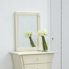 Miroir Rotin Caracas 52x72 Blanc