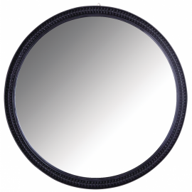 Miroir Rotin Noir 70x70