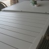 Table Nerja 180/240 en Aluminium blanc avec allonge