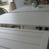 Table Nerja 180/240 en Aluminium blanc avec allonge