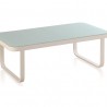 Table Basse Cires Aluminium et verre 130x70