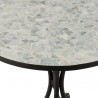 Table Bistrot Mosaique blanc Diam 60 cm