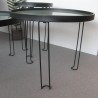 Table Basse Metal et aspect marbre 63x63