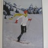 Tableau Skieuse à l'écharpe jaune