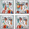 Tableau Picasso Blanc 40x40