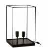 Lampe Iron Noir Cube 2 Lampes 31 x 50 cm