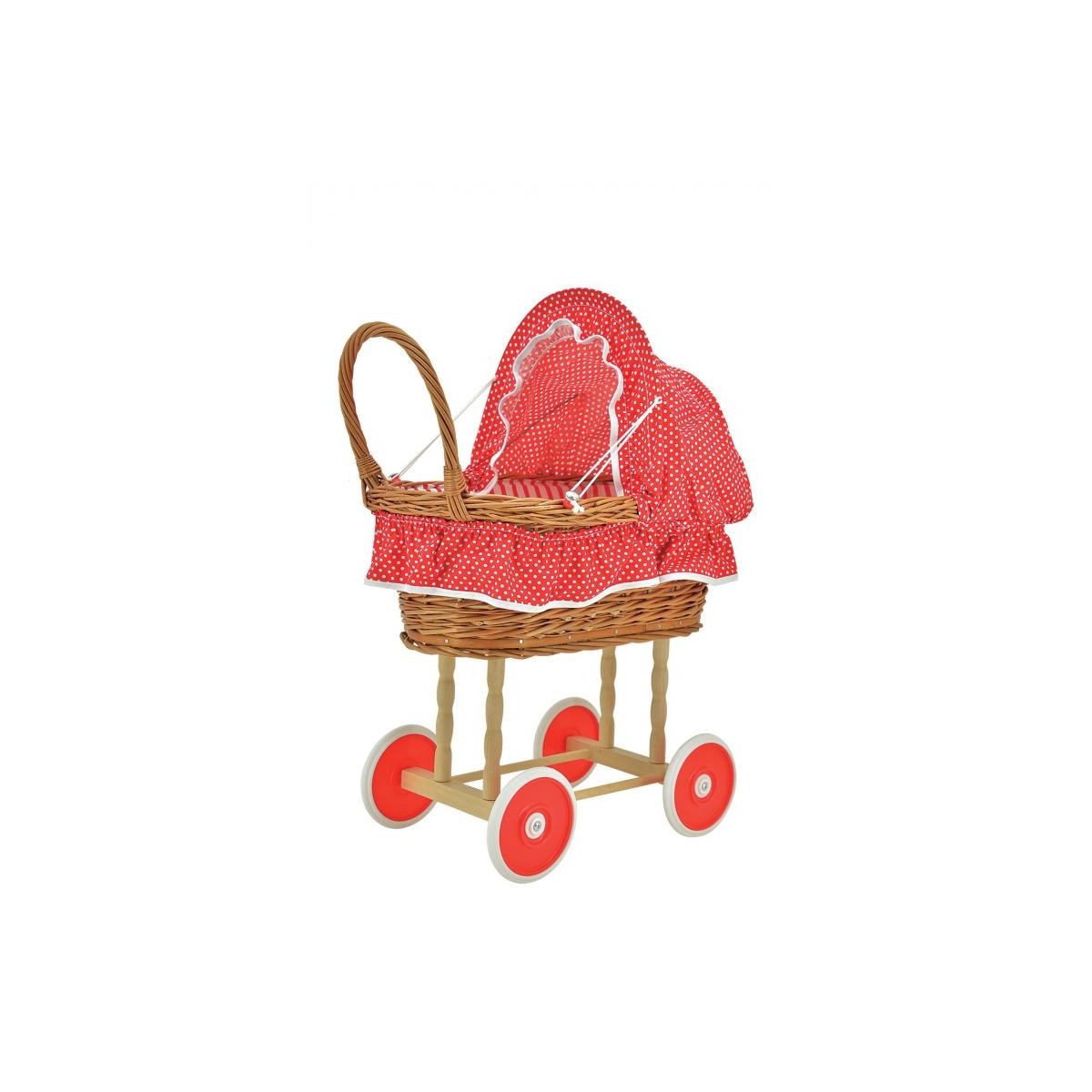 Chariot avec porte-bebe, poupees