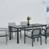 Table 180x90 Porto Aluminium Gris Antracite