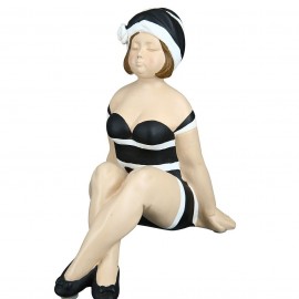 Figurine Becky noir et blanc H.19cm