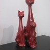 Sculpture Chat Rouge H.52cm