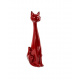 Sculpture Chat Rouge H.52cm