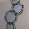 Miroir Métal 4 cercles Gris 100 x 46 cm