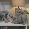Eléphant gris avec 2 enfants 72x26