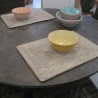 Set de table en rotin blanchi 40x30