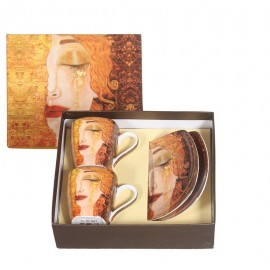 Coffret 6 Tasses café Klimt Larmes d'or