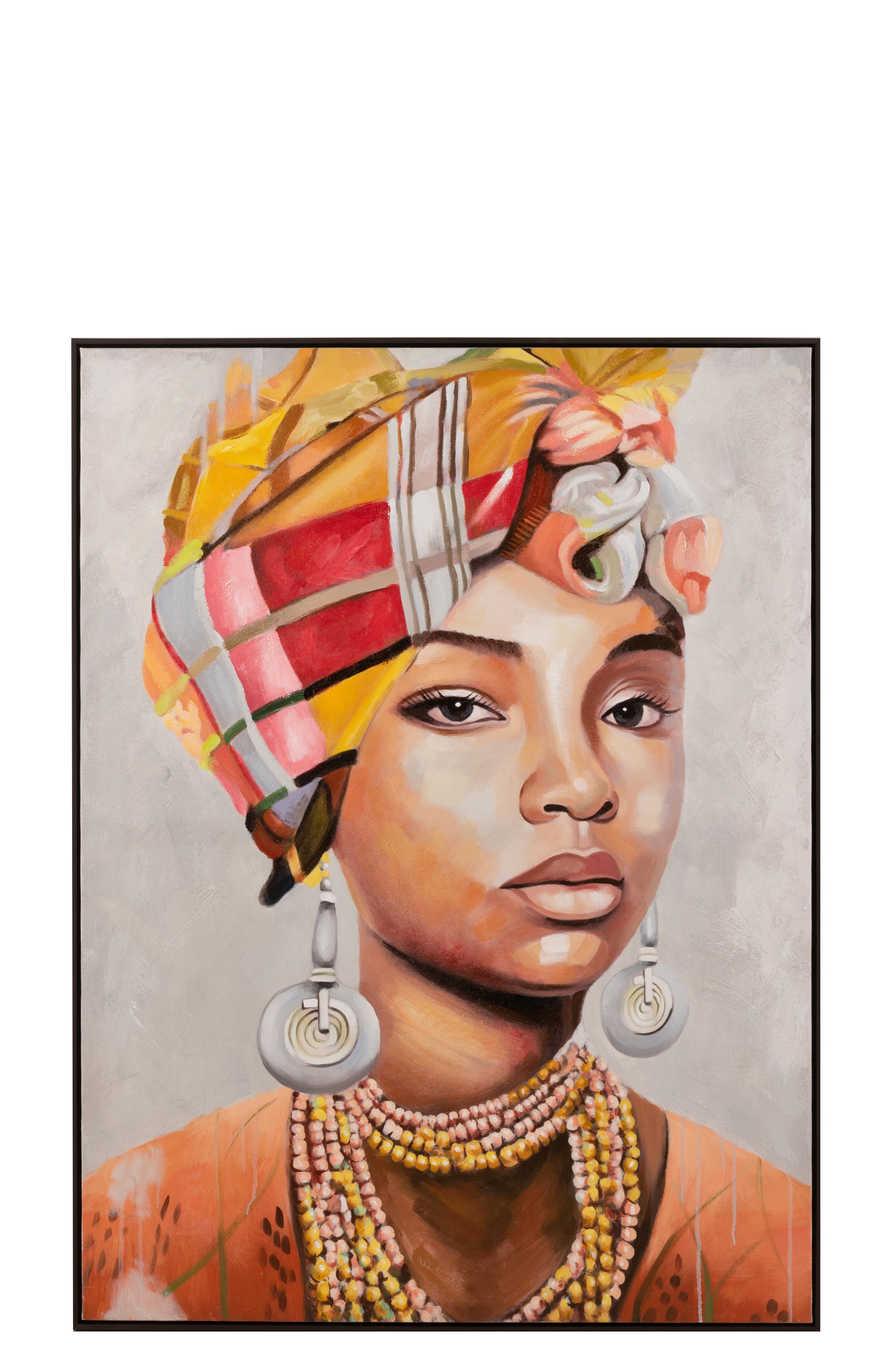 tableau peinture femme Ethnique Africaine coloré