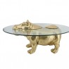 Table basse Animal Hippopotame Doré