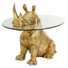 Table basse Animal Rhinocéros Doré