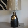 Lampe Poire Noire et Or H.61cm
