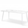 Table 180x90 Palma Aluminium Blanc