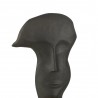 Masque Visage sur Pied métal Noir H40