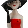 Figurine Lady chapeau noir H.30cm