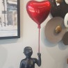Statue Bonhomme ballon rouge H.87cm