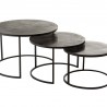 Série de 3 Tables Basses Oxidize en Aluminium