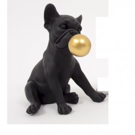 Sculpture Bulldog Noir Ballon H.27cm