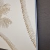 Tableau en Bois Sculpté Palmier Blanc 120 X 90