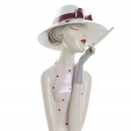 Figurine Lady Victoria chapeau Bordeaux H.31cm